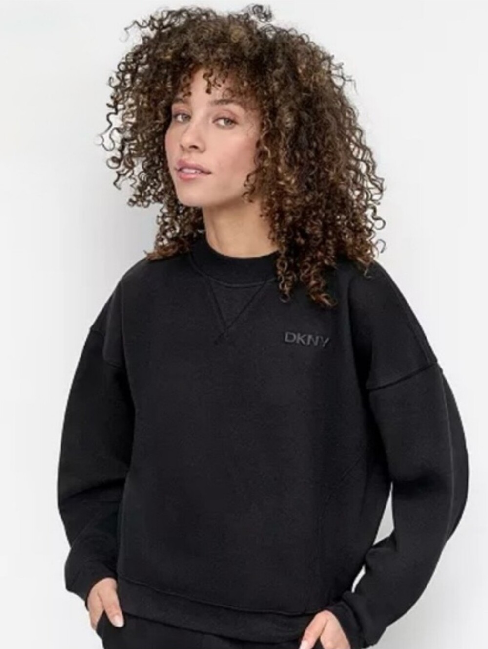 DKNY Sport Black Logo Crewneck Sweatshirt
